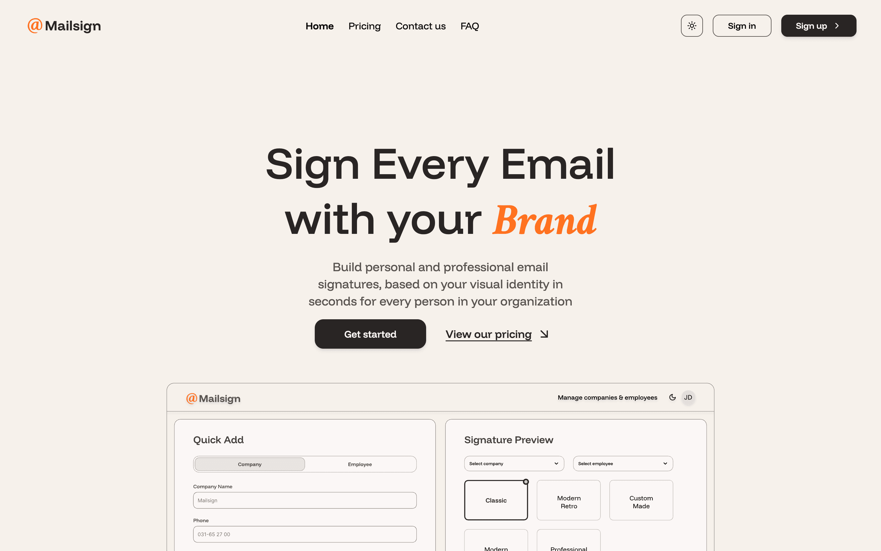 Mailsign Project